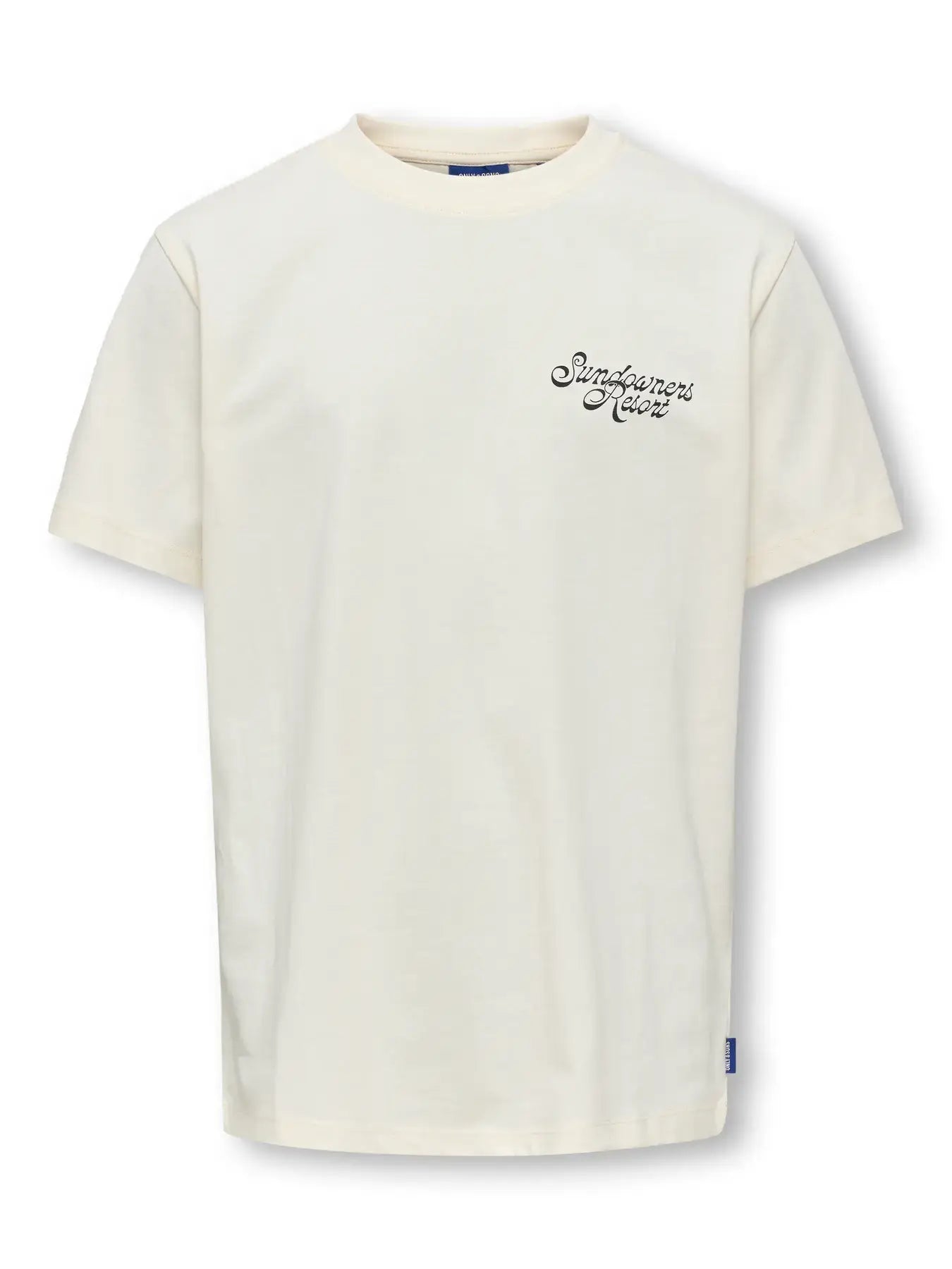 Kids Only & Sons off white JUNO shirt with stylish logo, perfect for casual wear.