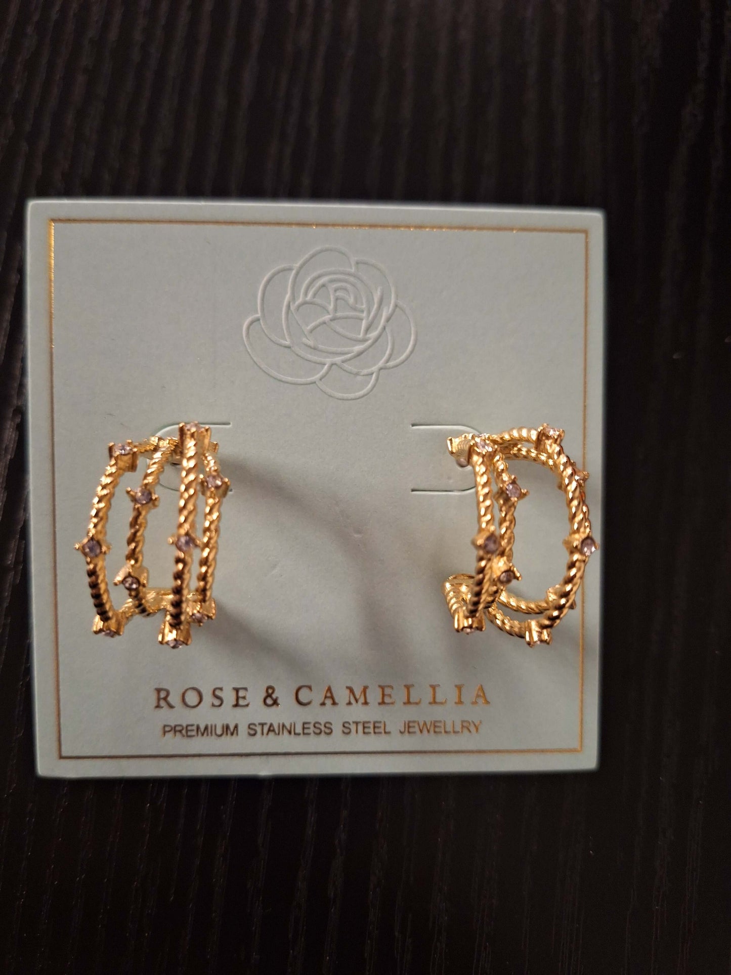 Rose & Camellia Ohrringe Gold