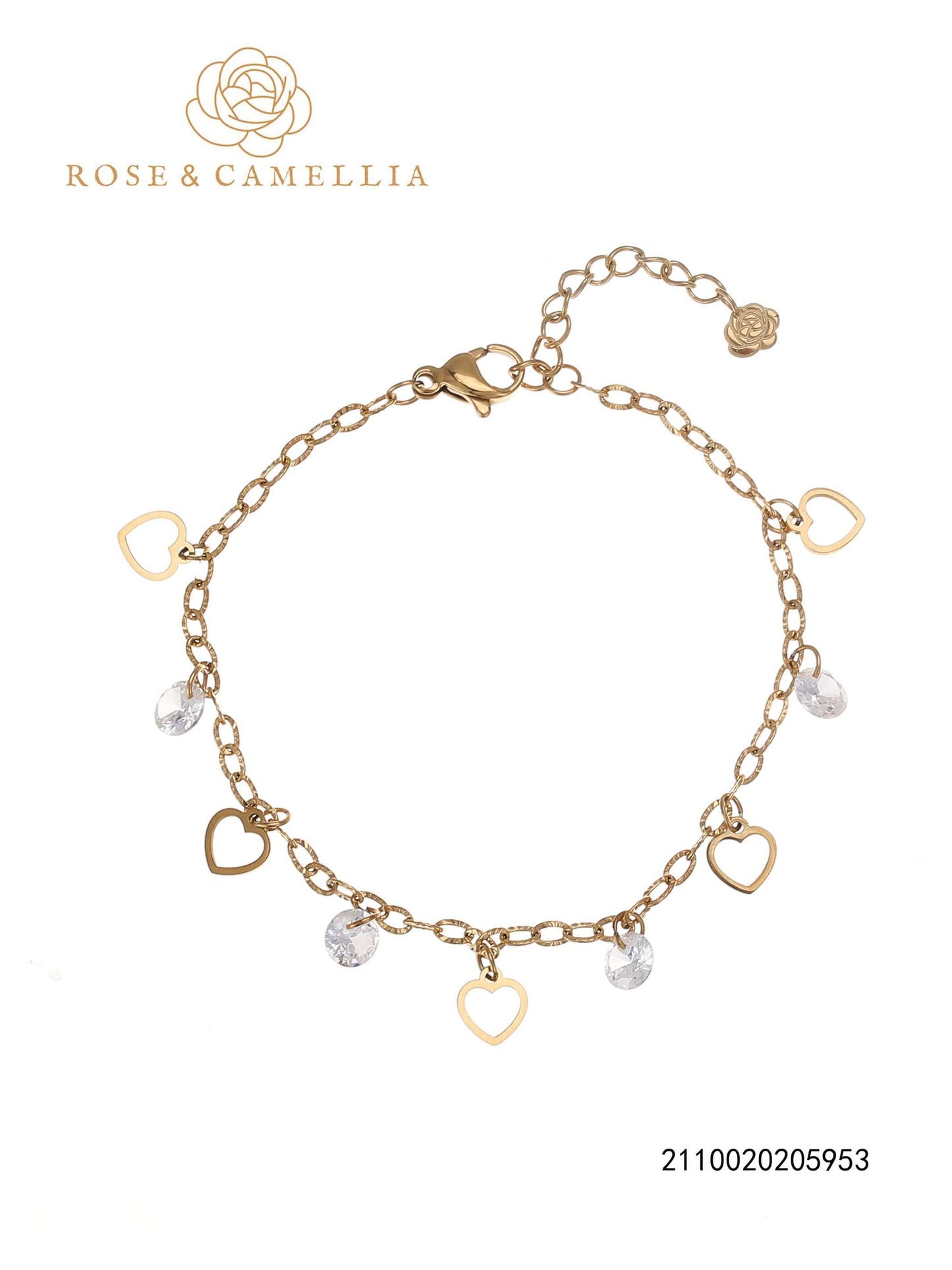 Sieraden Rose & Camellia Armband goud, Fantasy Collectie