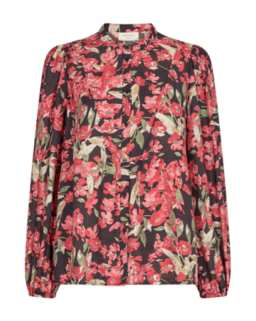 Freequent TUALIPA-Shirt Black w Rococco Red