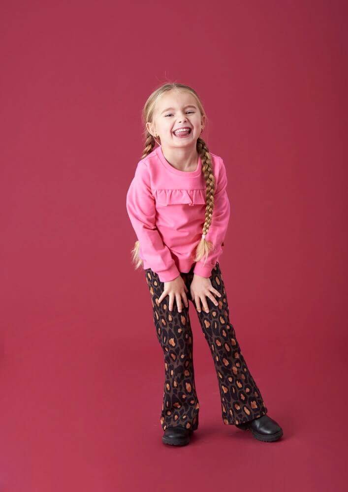 Jubel Color Me Panther Flared Broek D Bruin