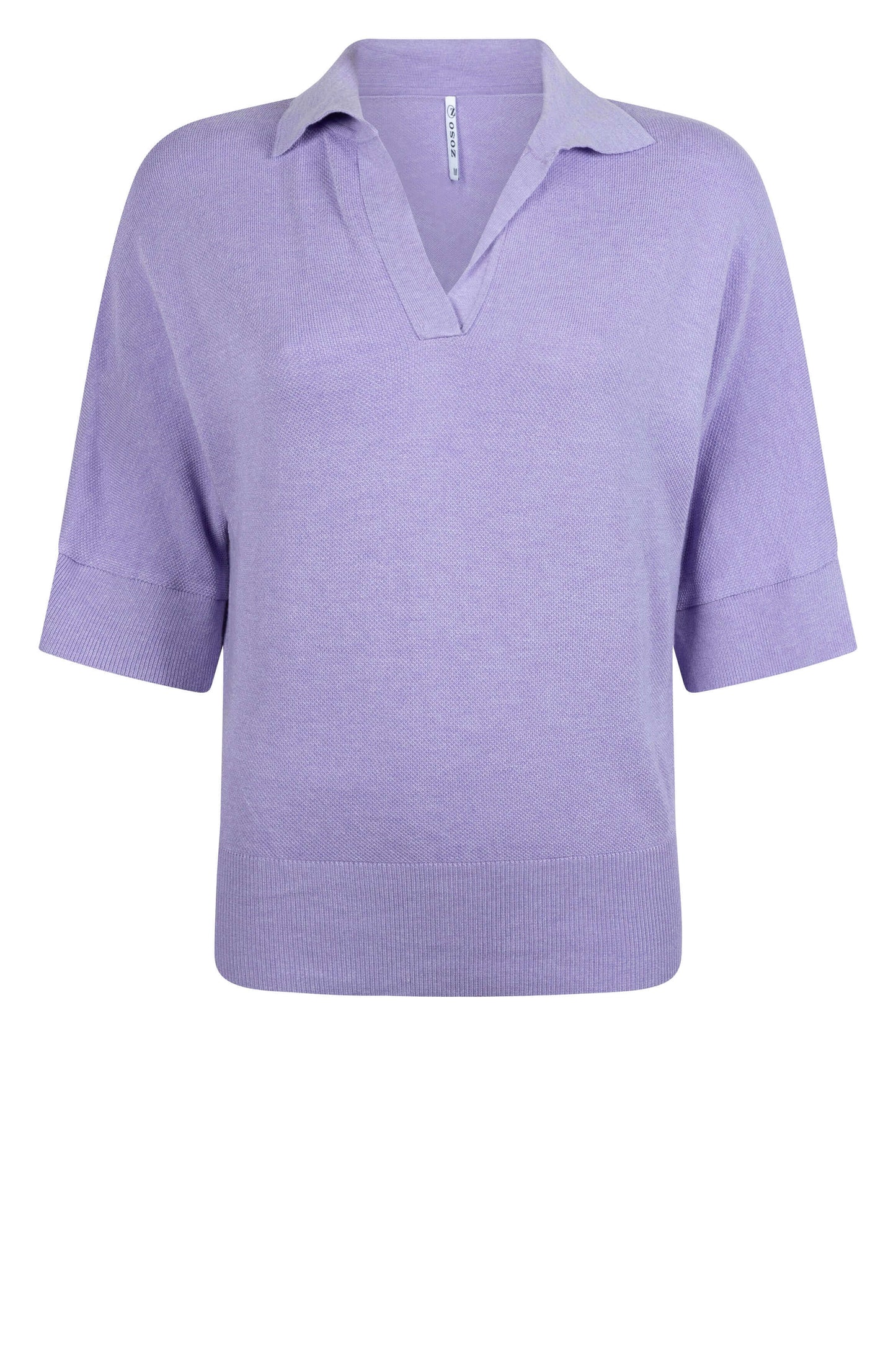 Zoso Knittes Polo Sweater Nanda Lilac
