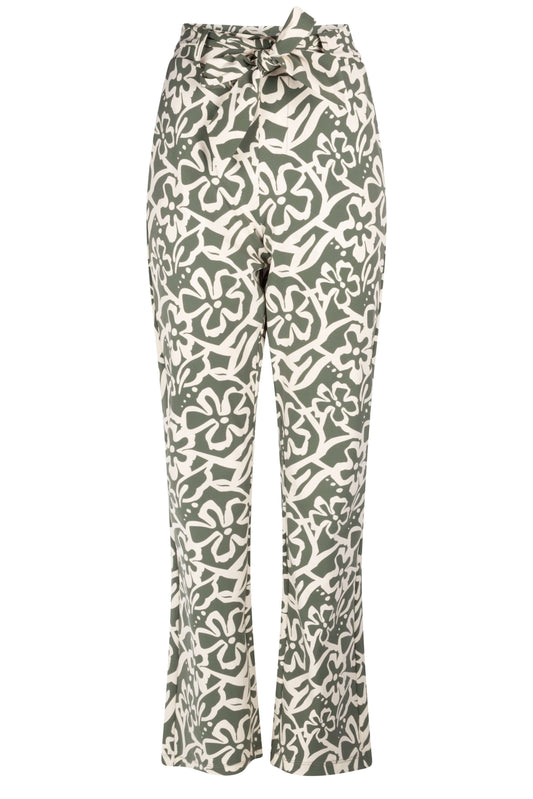 Zoso Lindsy Printed Travel Trouser Flair
