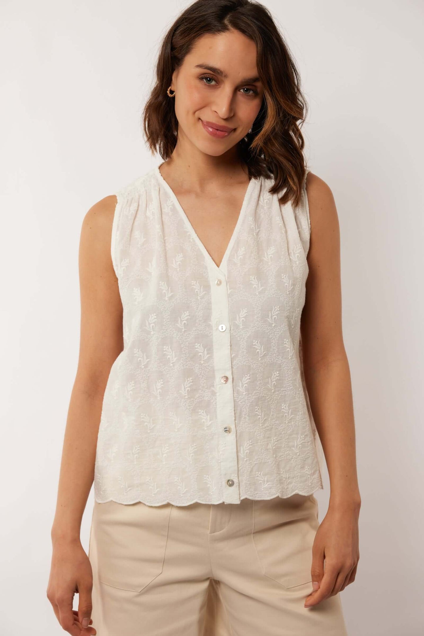 G-maxx Blouse LEONOR, Bright White