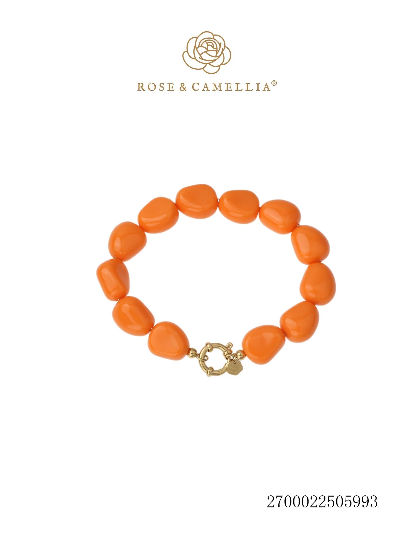 Rose & Camillia, Chunky armband, Oranje