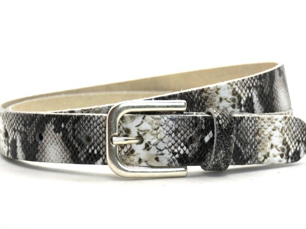 Dames Riem, Metallic Leder, Snake