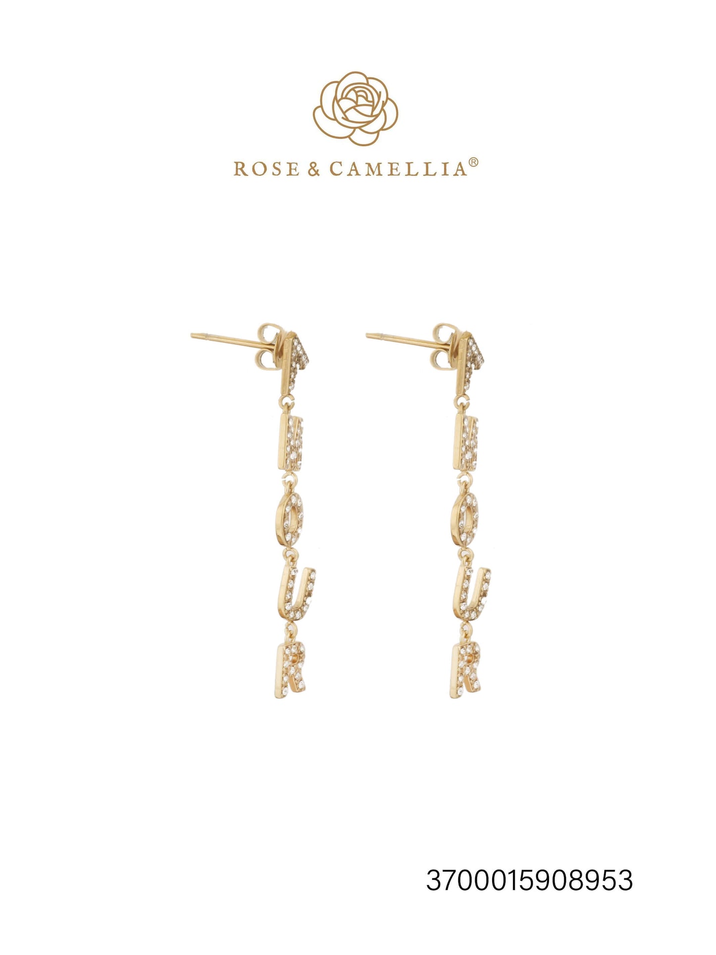 Rose & Camellia Ohrringe Gold