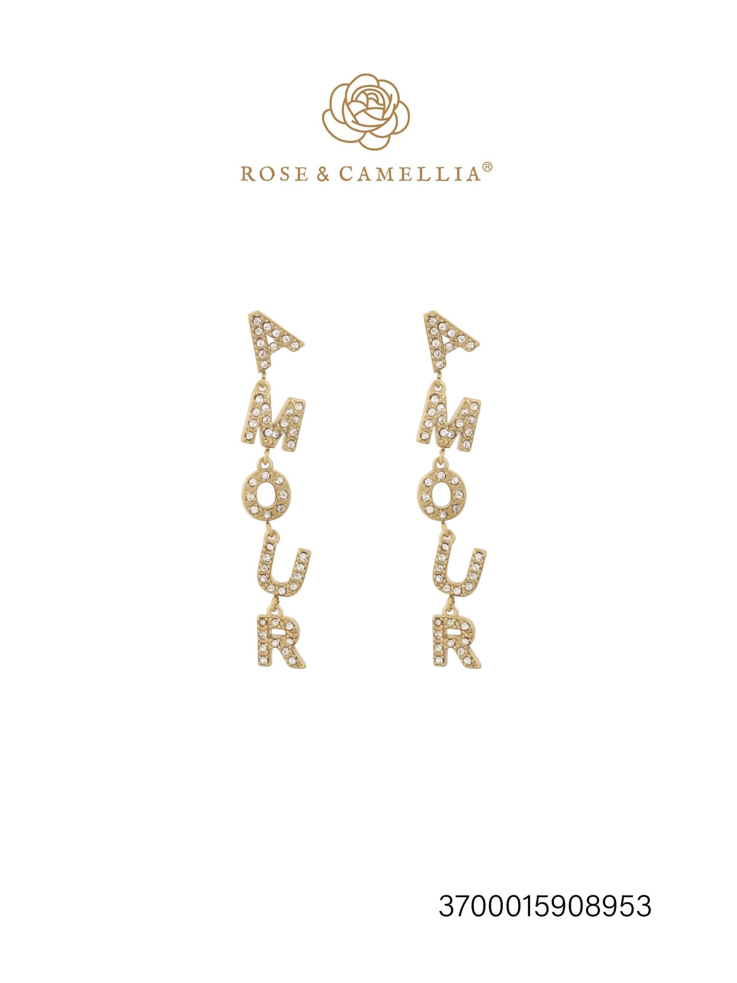 Rose & Camellia Ohrringe Gold
