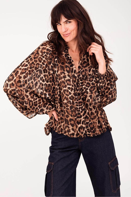 Ambika Blouse Top, Panter