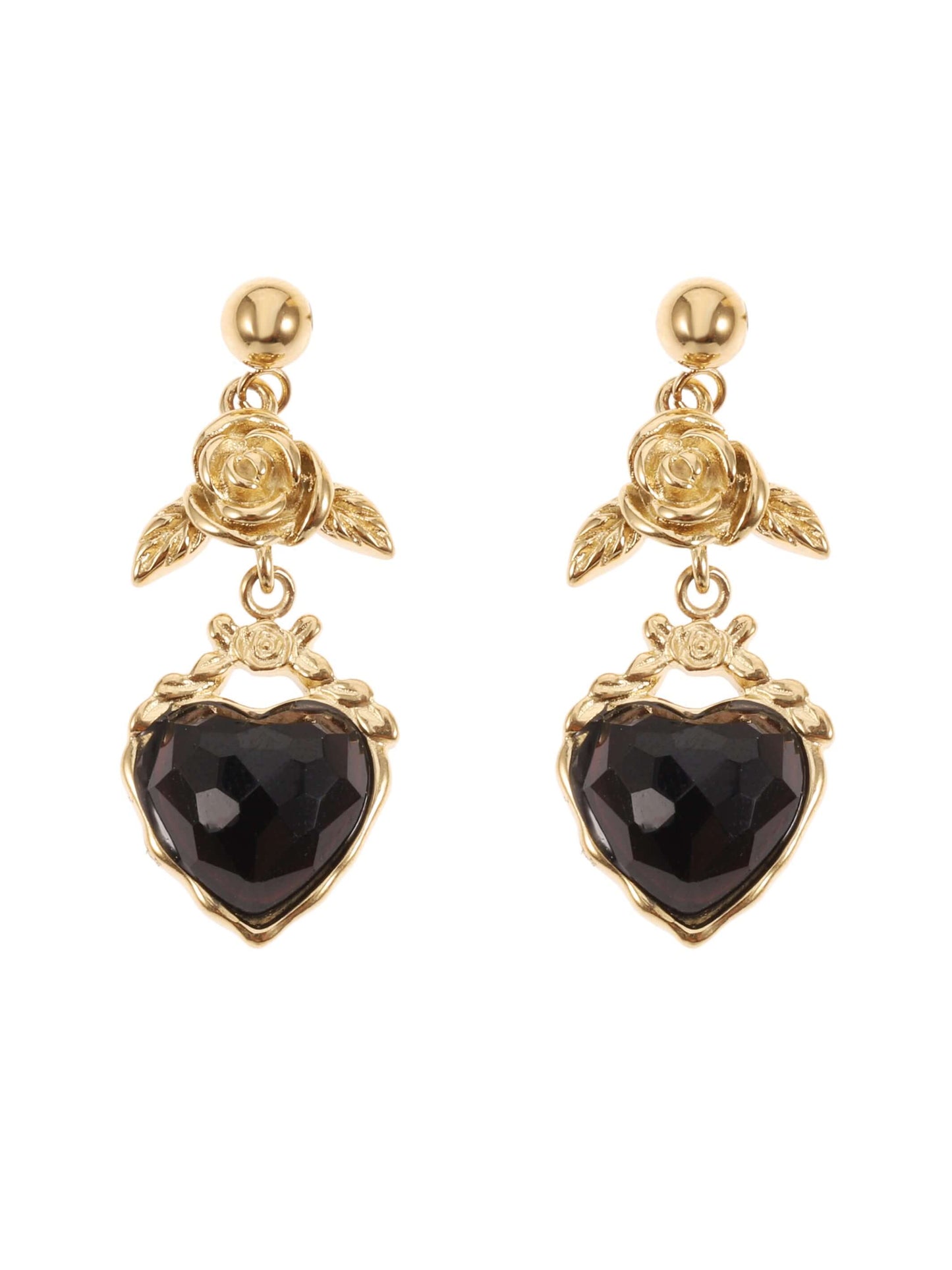 Rose & Camellia Ohrringe Gold