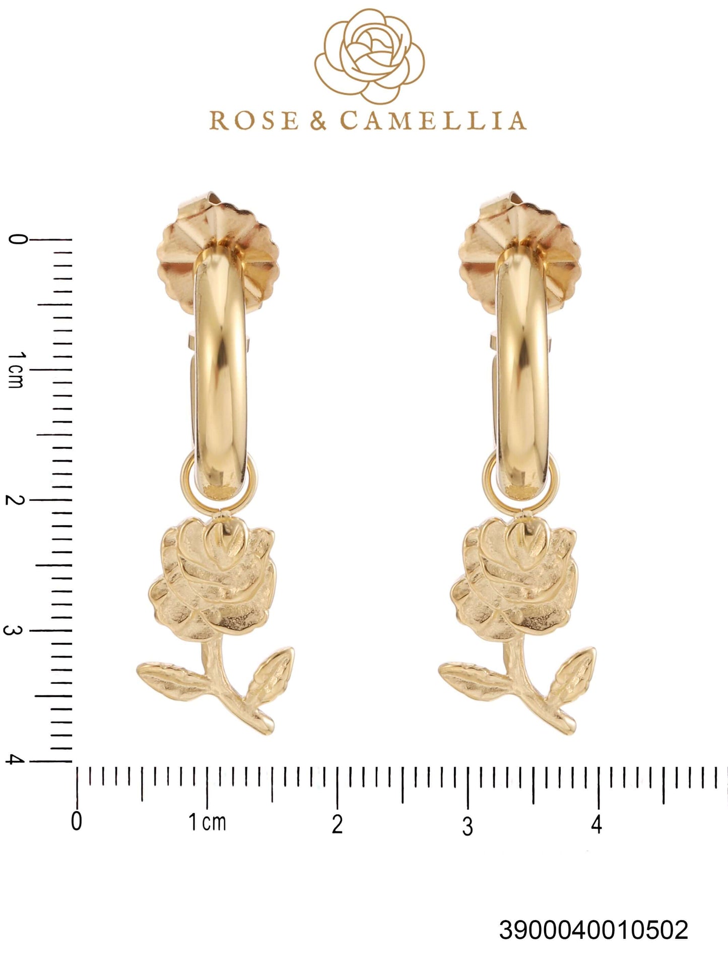 Sieraden Rose & Camellia Oorbellen , goud, YOUR Collectie
