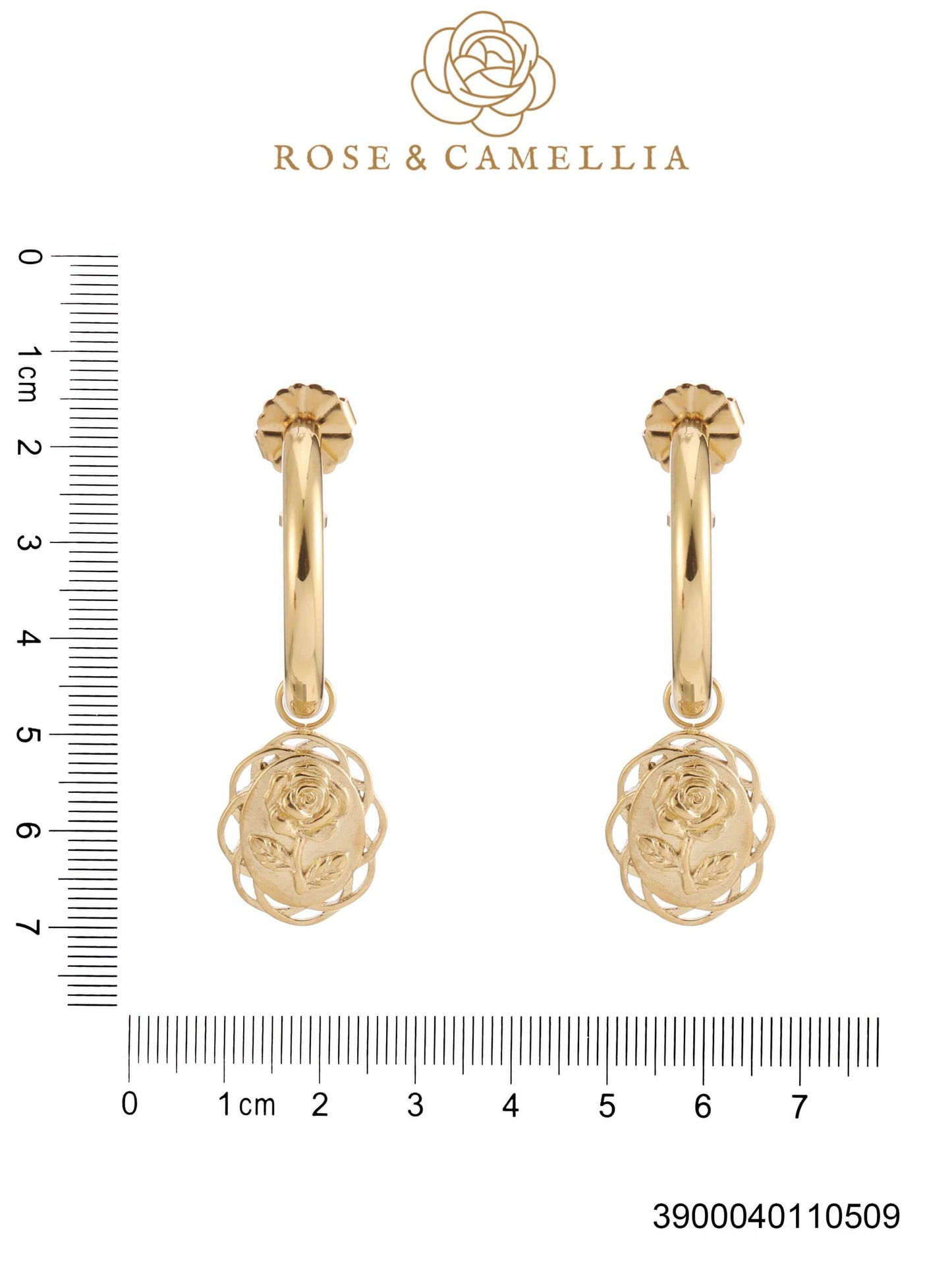 Sieraden Rose & Camellia Oorbellen , goud, YOUR Collectie