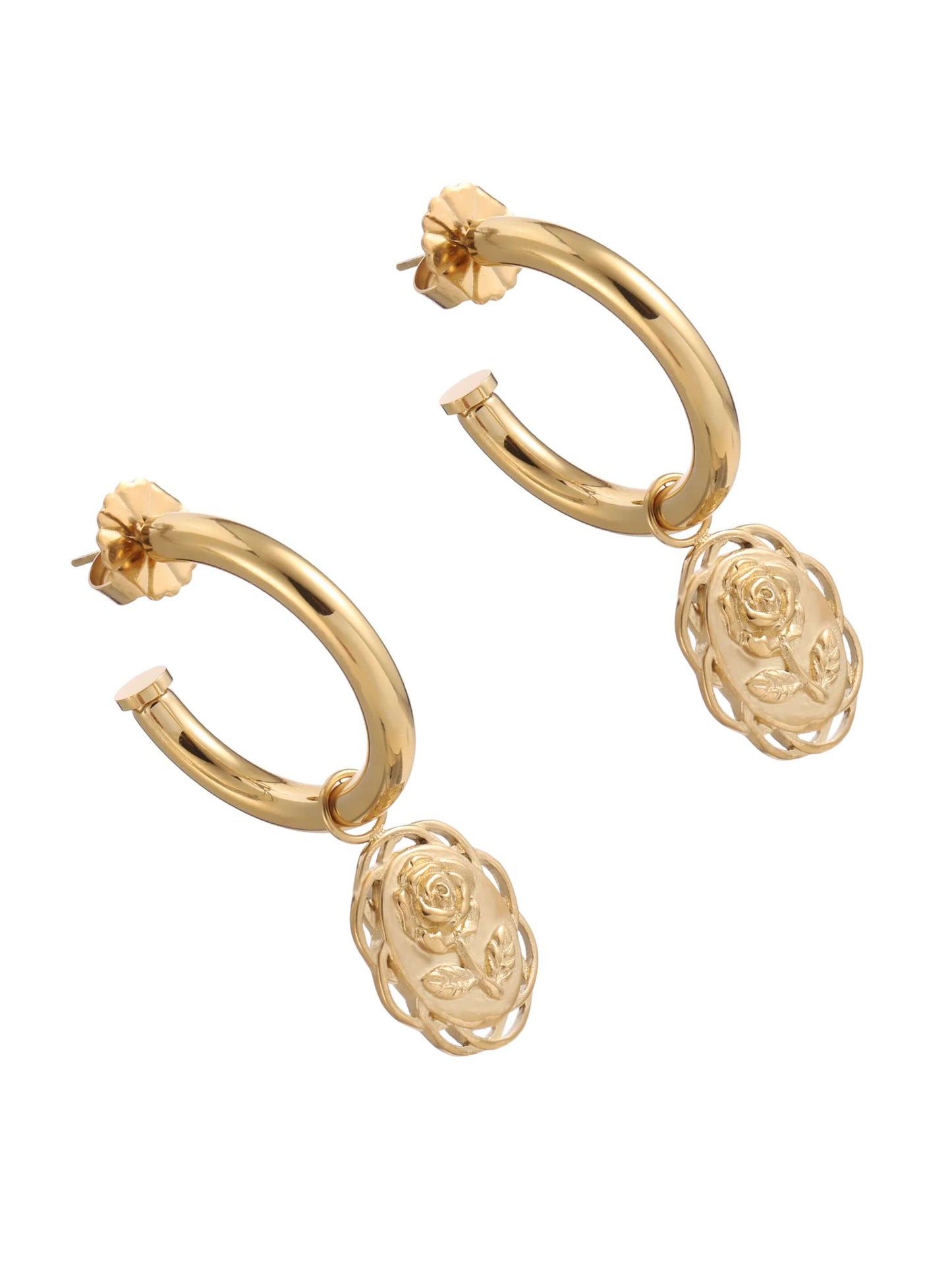 Sieraden Rose & Camellia Oorbellen , goud, YOUR Collectie