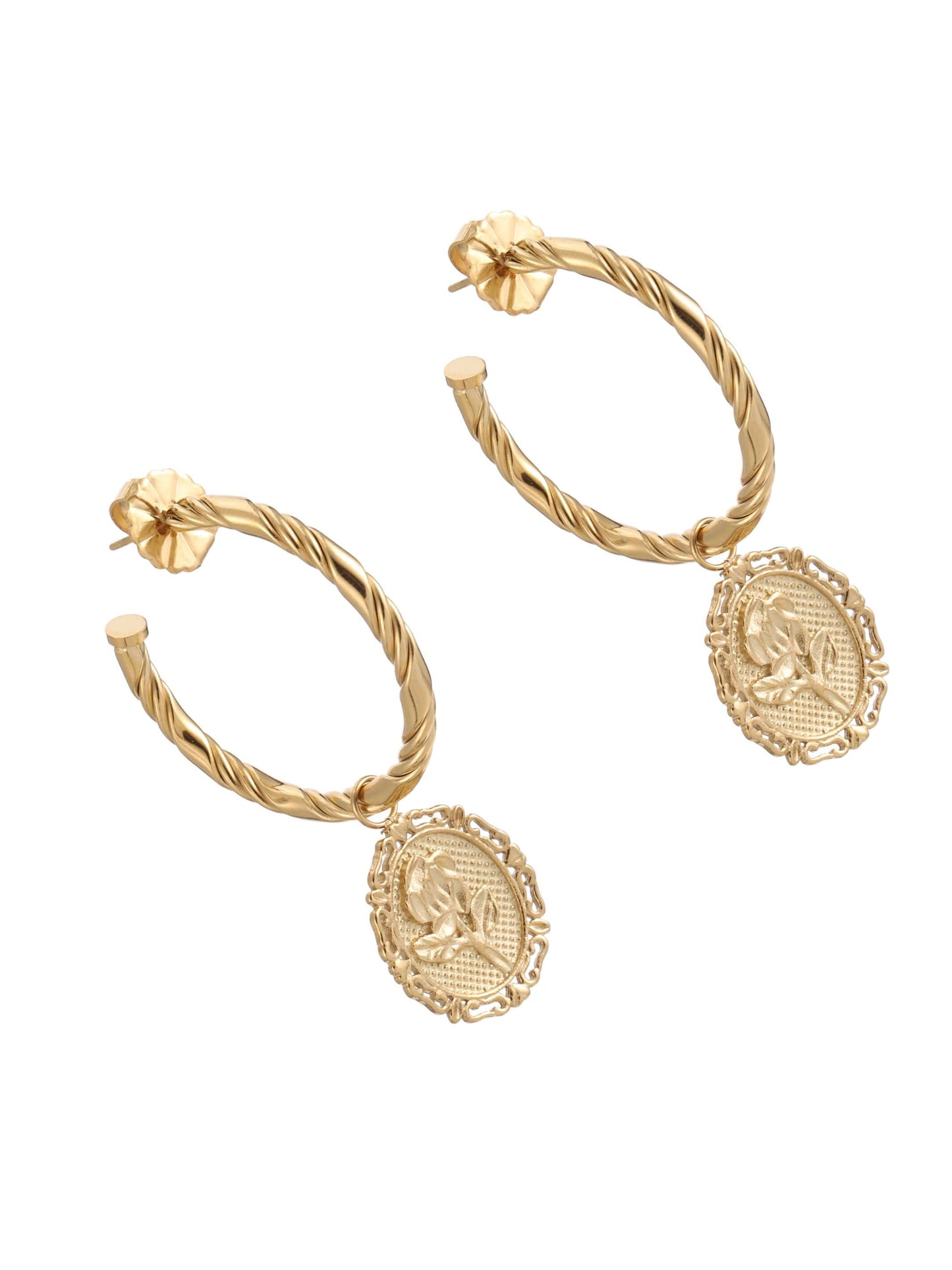 Sieraden Rose & Camellia Oorbellen , goud, YOUR Collectie