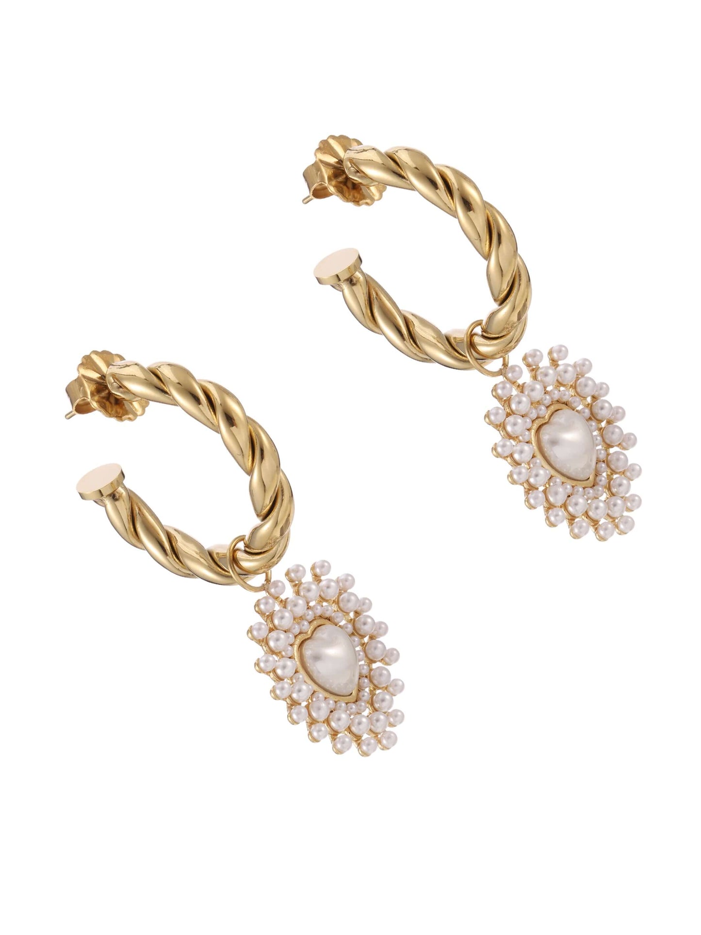 Sieraden Rose & Camellia Oorbellen , goud, YOUR Collectie