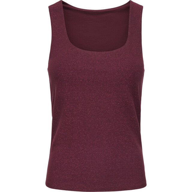 Only Dames Glitter Top, LEA, Chocolate Truffle Chocolate truffle glitter
