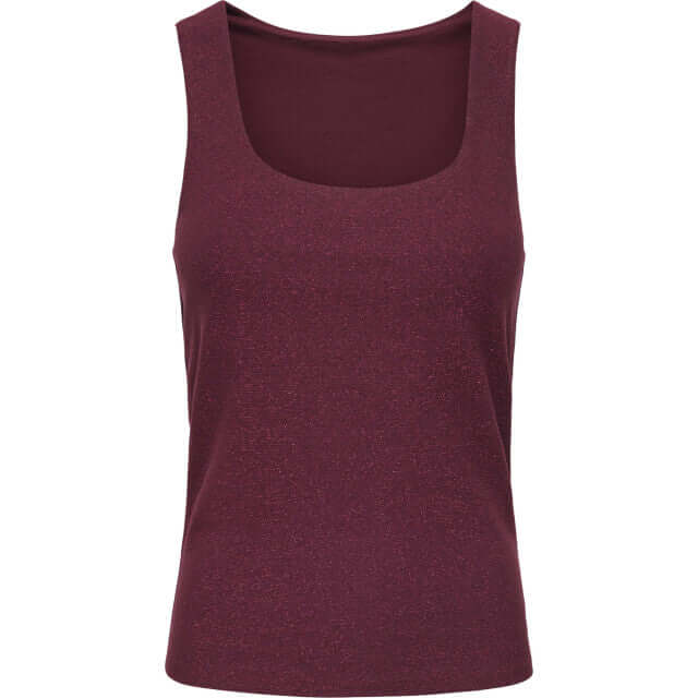 Only Dames Glitter Top, LEA, Chocolate Truffle Chocolate truffle glitter