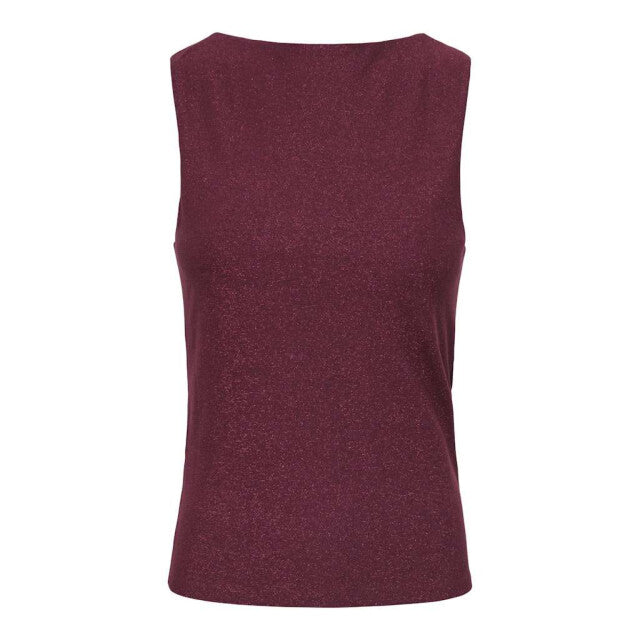 Only Dames Glitter Top, LEA, Chocolate Truffle Chocolate truffle glitter