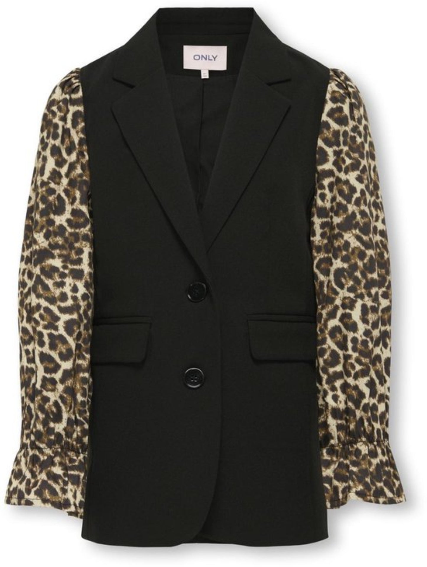 Kids Only Girls, Oversize Blazer KIRA, Leo, Black/Leo Sleeve