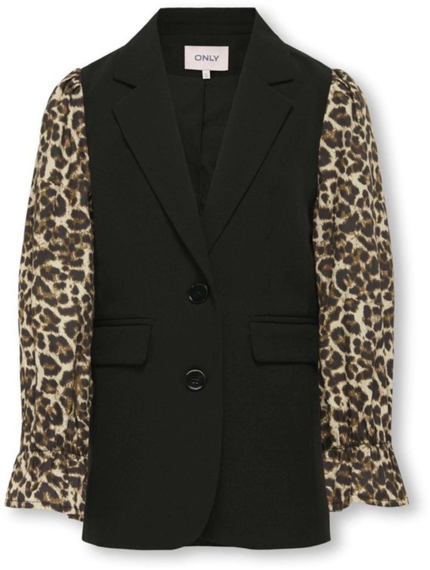 Kids Only Girls, Oversize Blazer KIRA, Leo, Black/Leo Sleeve
