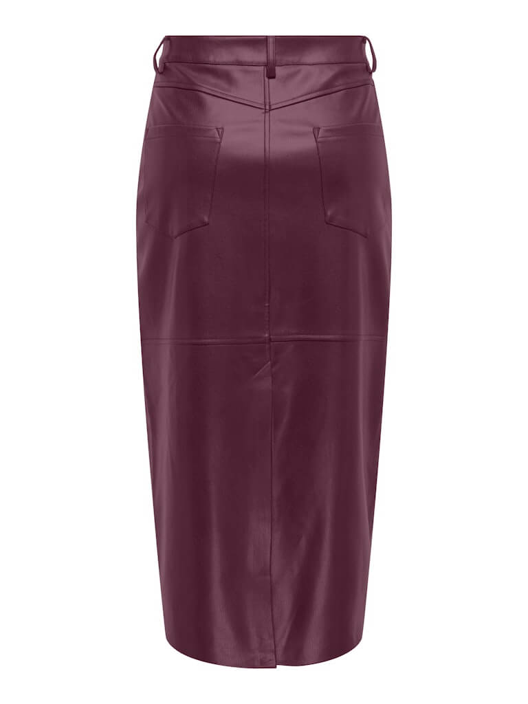 Only Lange Rok VERONA, Mauve Wine