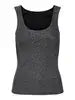 Only Dames Glitter Top, LEA, Black Silver glitter