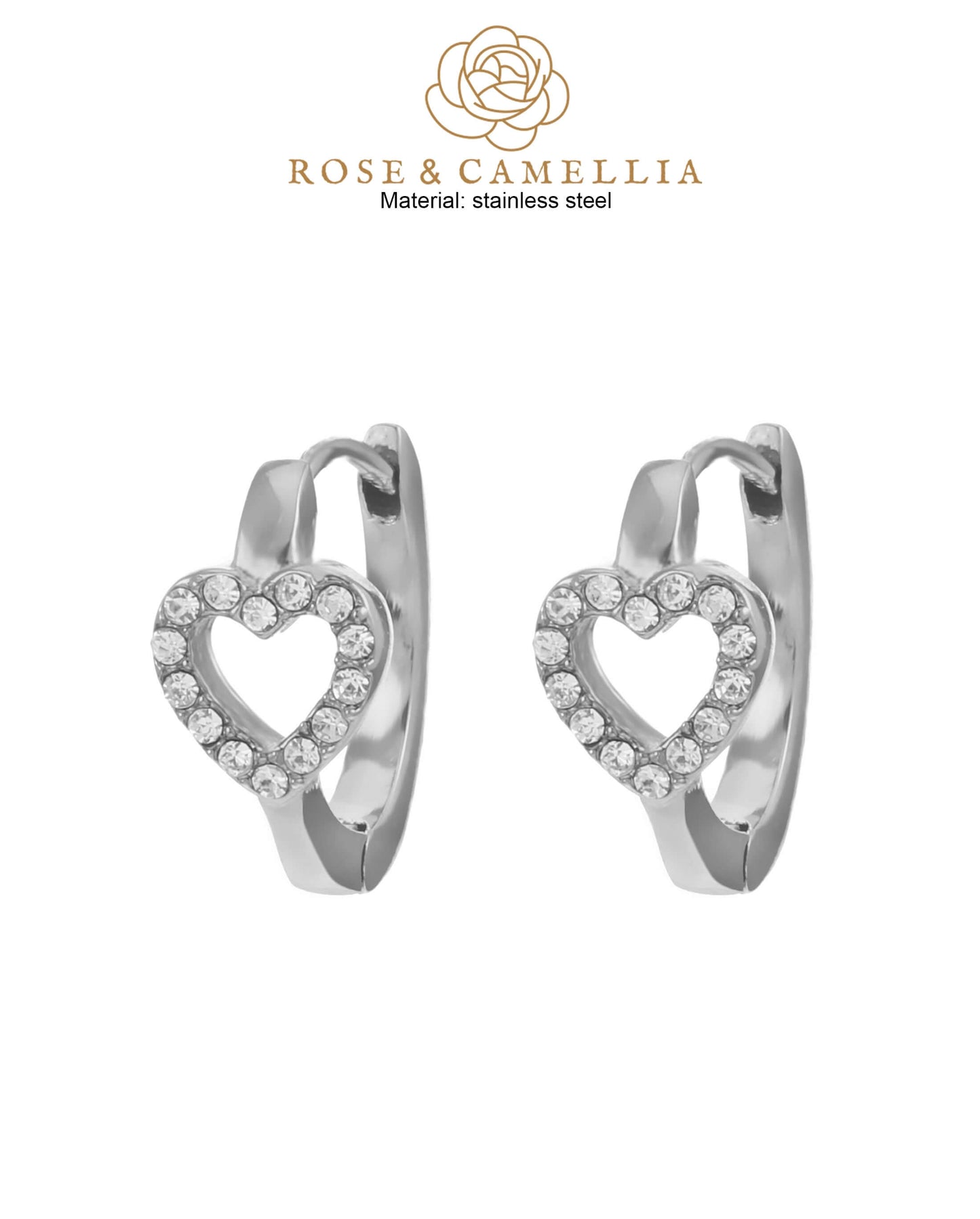 Rose & Camellia Ohrringe Silber