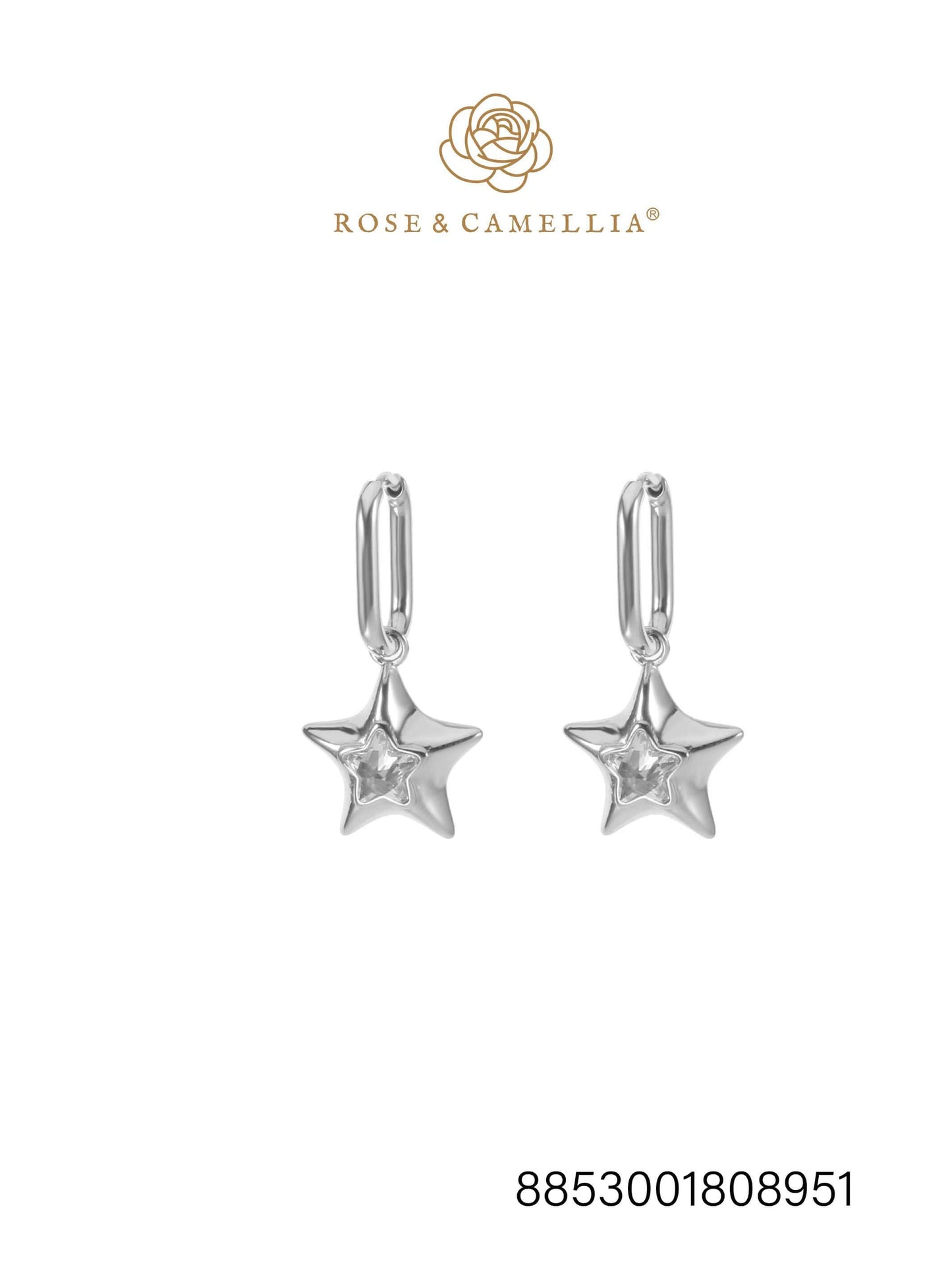 Rose & Camellia Ohrringe Silber