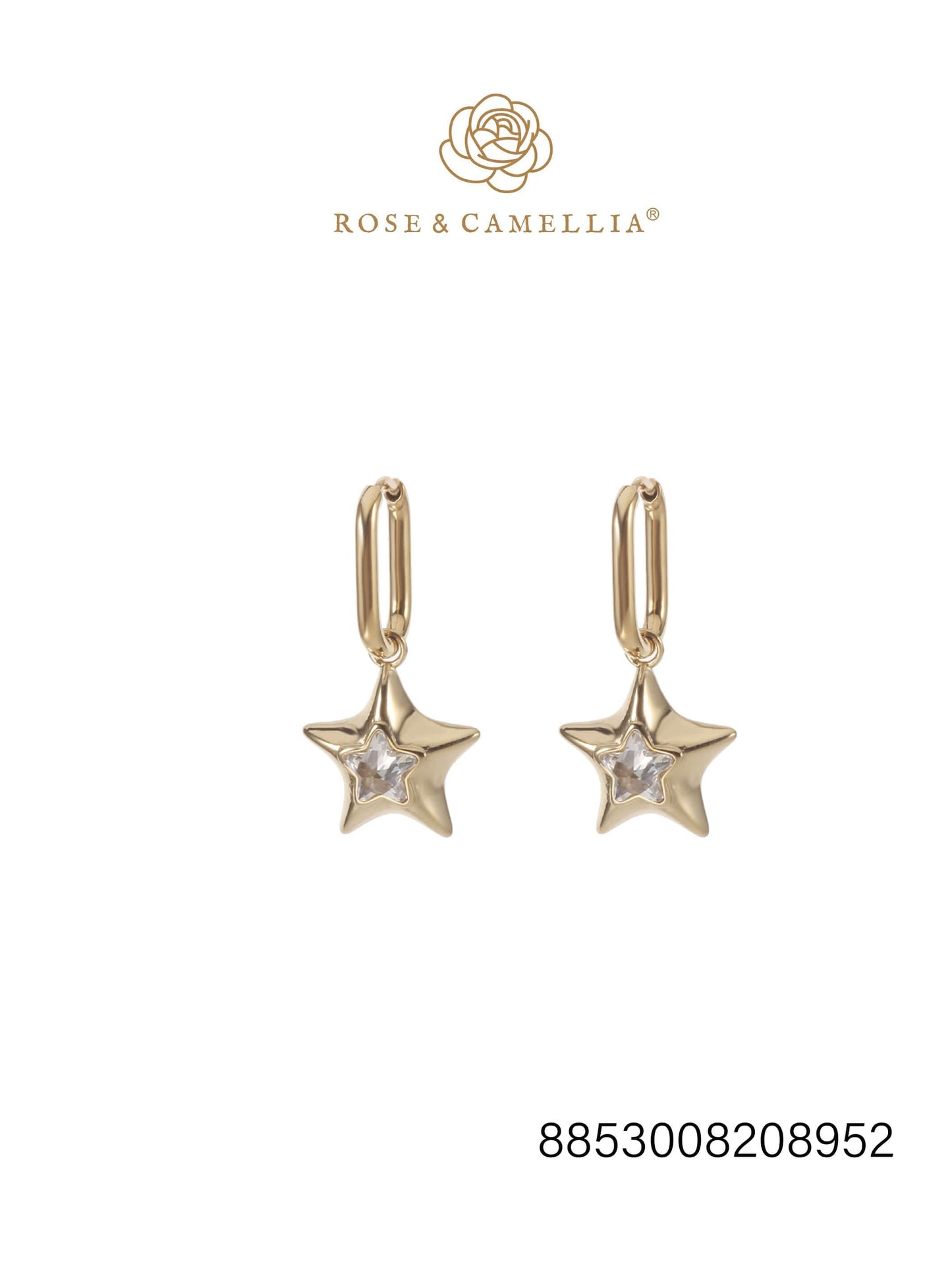 Rose & Camellia Ohrringe Gold