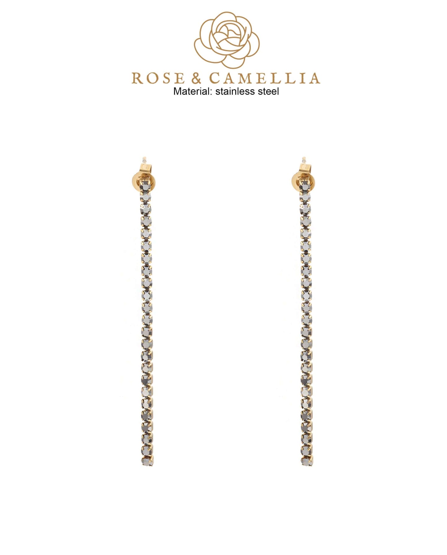 Rose & Camellia Ohrringe Gold