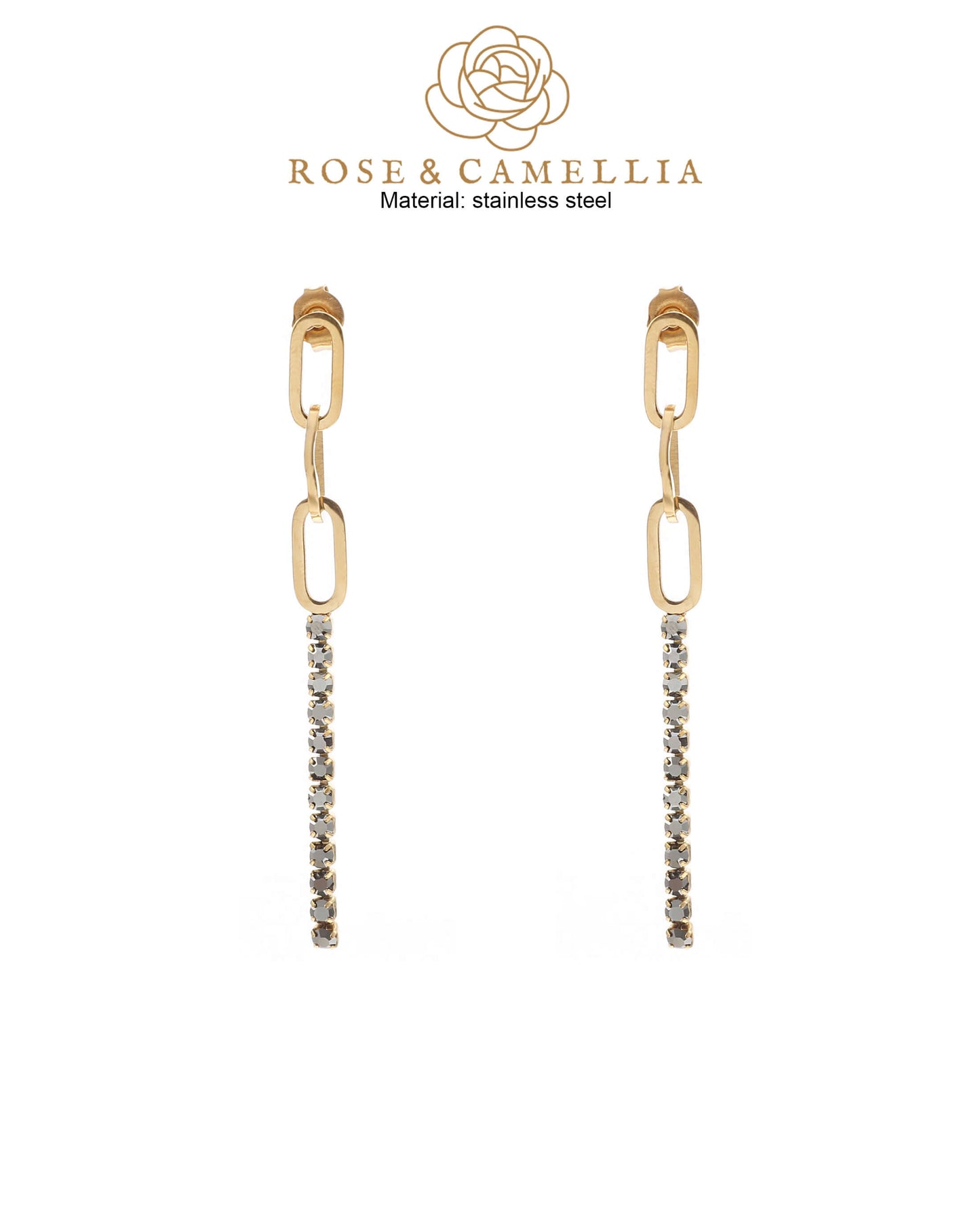 Rose & Camellia Ohrringe Gold
