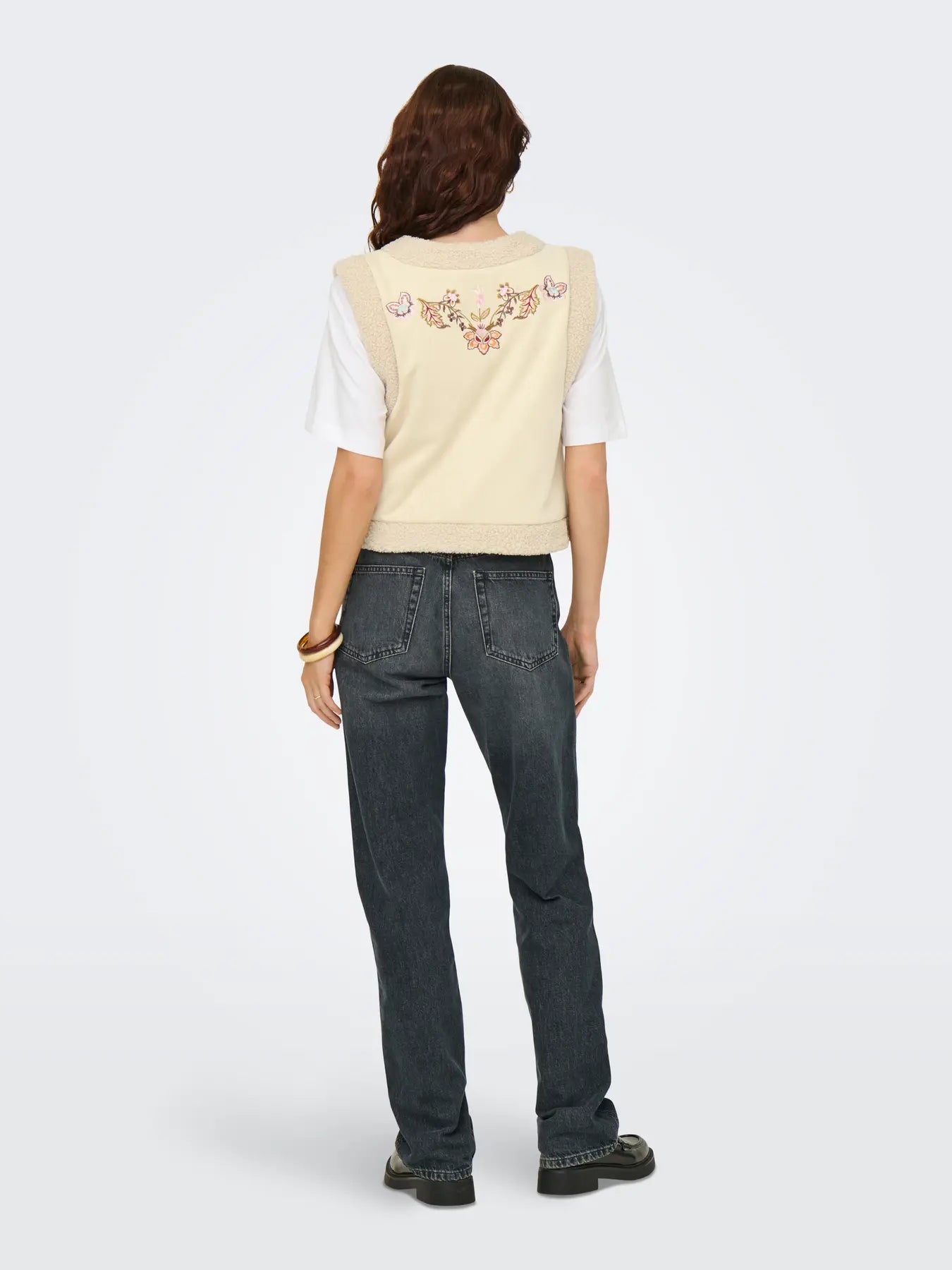 Only, Waiscoat, FRIDA Flower,Pumice Stone MULTI COLOR FLOWER EMB
