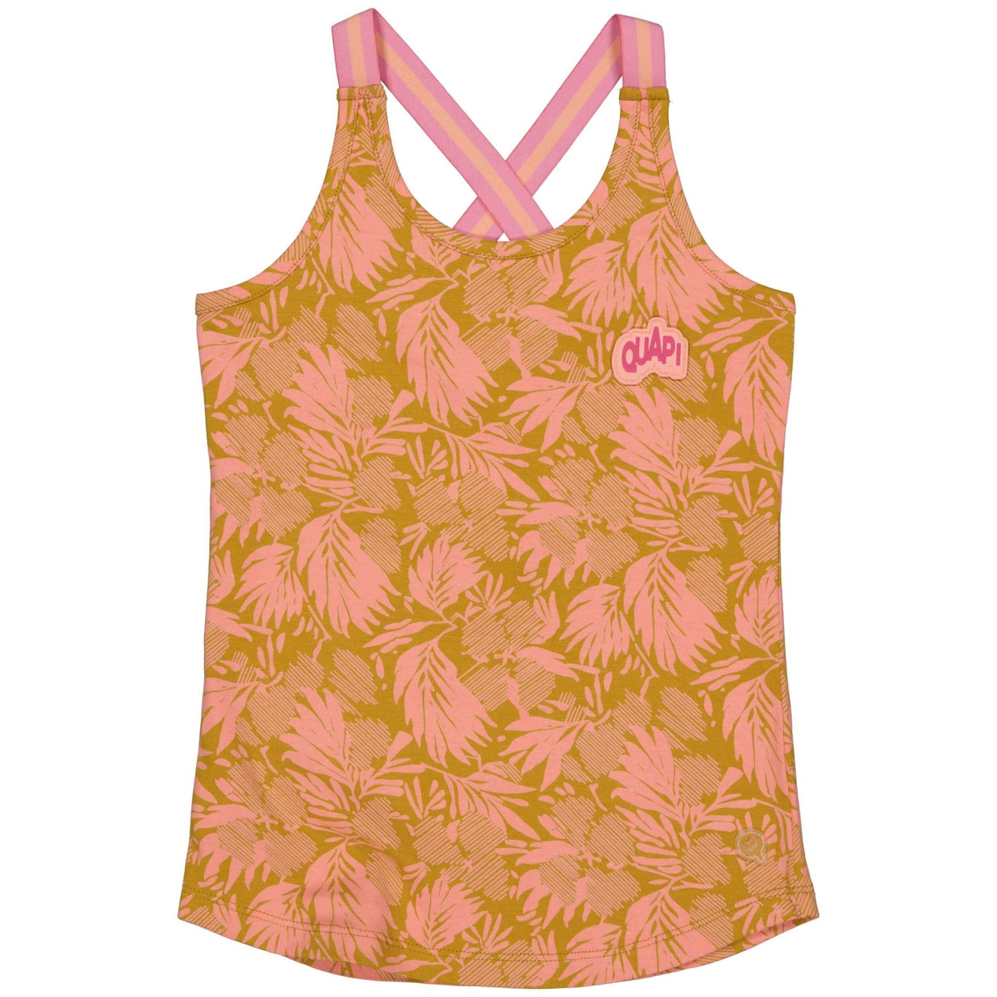 Quapi Singlet BIRTHE in Pink of Pink Leaves