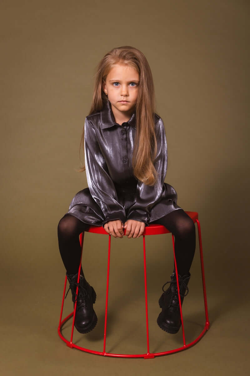 Quapi Girls Blouse DAZZ Silver