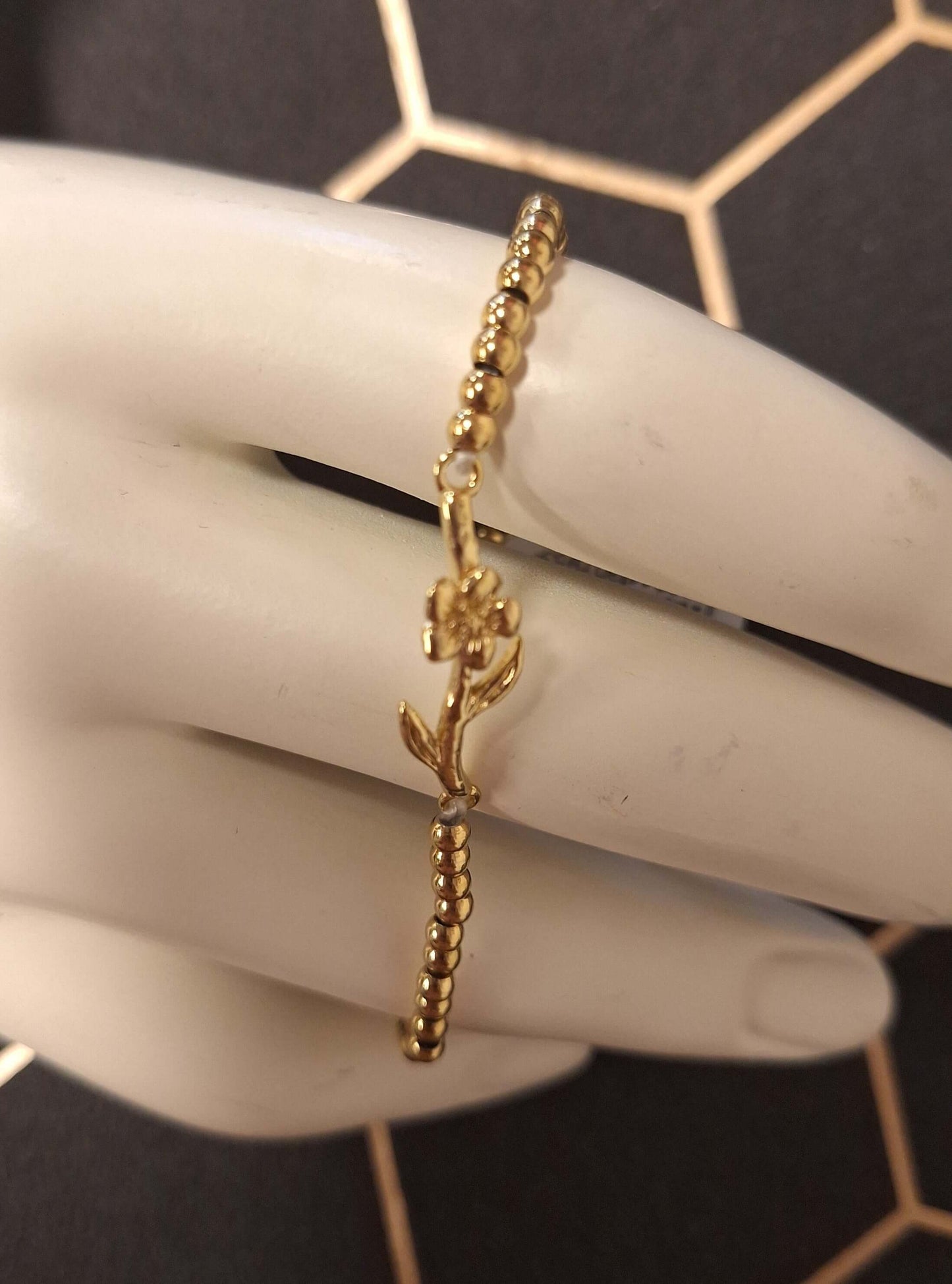 Schmuck Rose & Camellia Geburtsblumen-Armband Gold