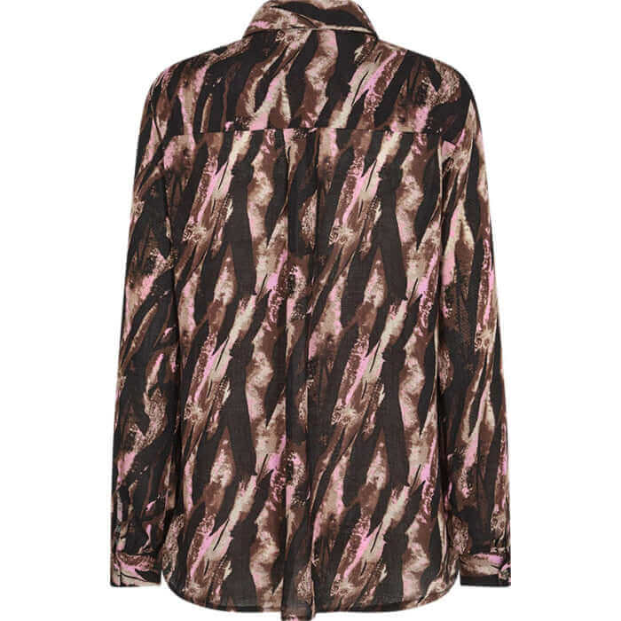 Freequent Bluse Adney Coffee Bean Fuchia Pink