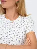 Only T-Shirt FENJA, Blue Flowers
