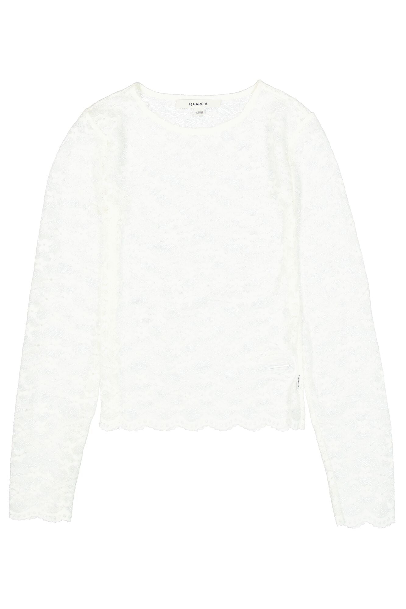Garcia Girls Mesh Longsleeve, Offwhite