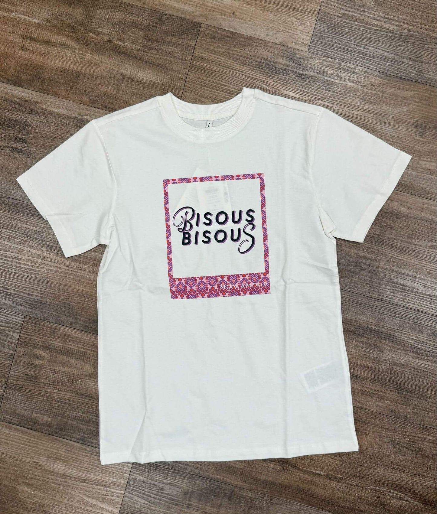 Only Dames Tops-Shirts FLEUR, Cloud Dancer, Bisous