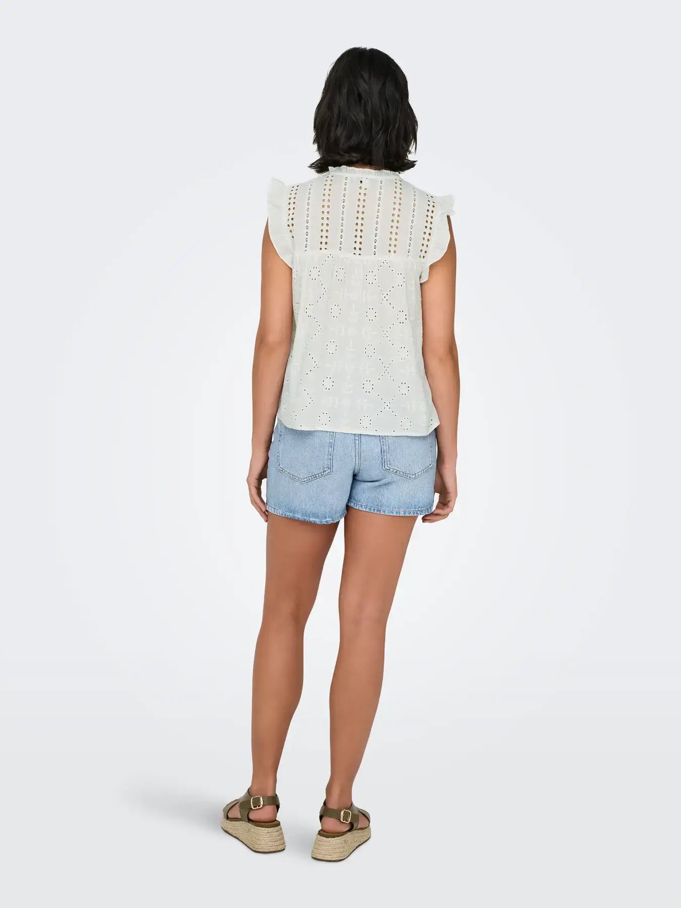 Only Dames Tops-Shirts REVA, Cloud Dancer