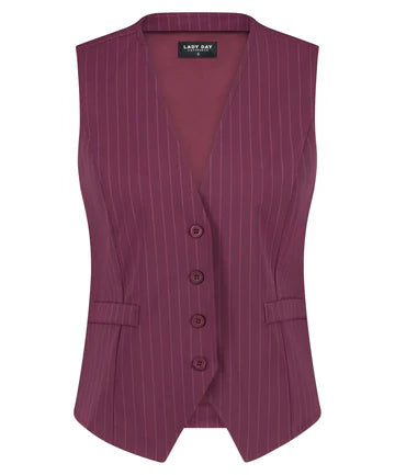 Lady Day Blazer LOIS Cherry Pinstripe