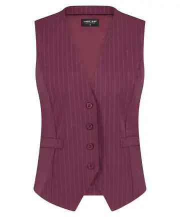 Lady Day Broek Skyler Cherry Pinstripe