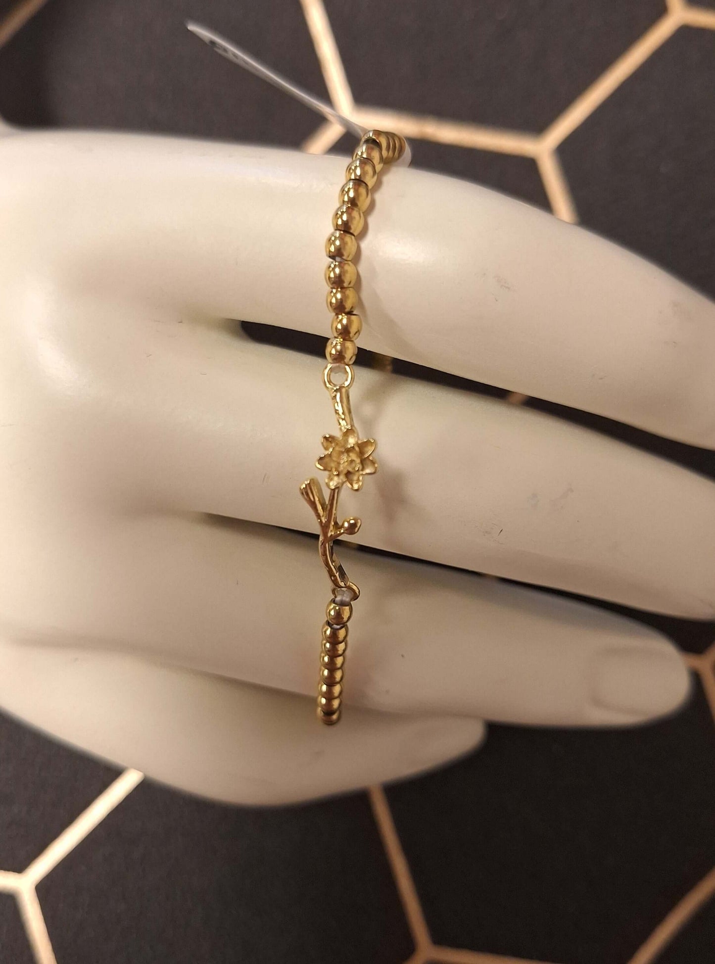 Schmuck Rose & Camellia Geburtsblumen-Armband Gold