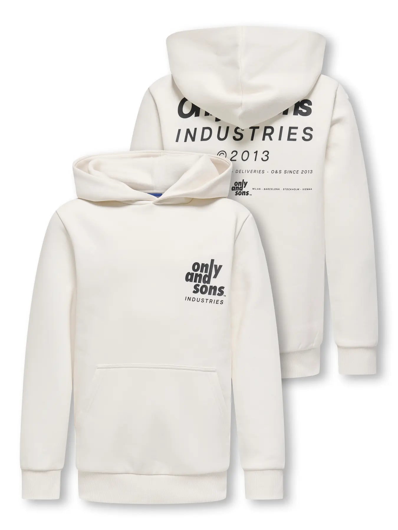 Kids Only & Son Hoodie, HUDSON, Cloud Dancer INDUSTRIES BLACK