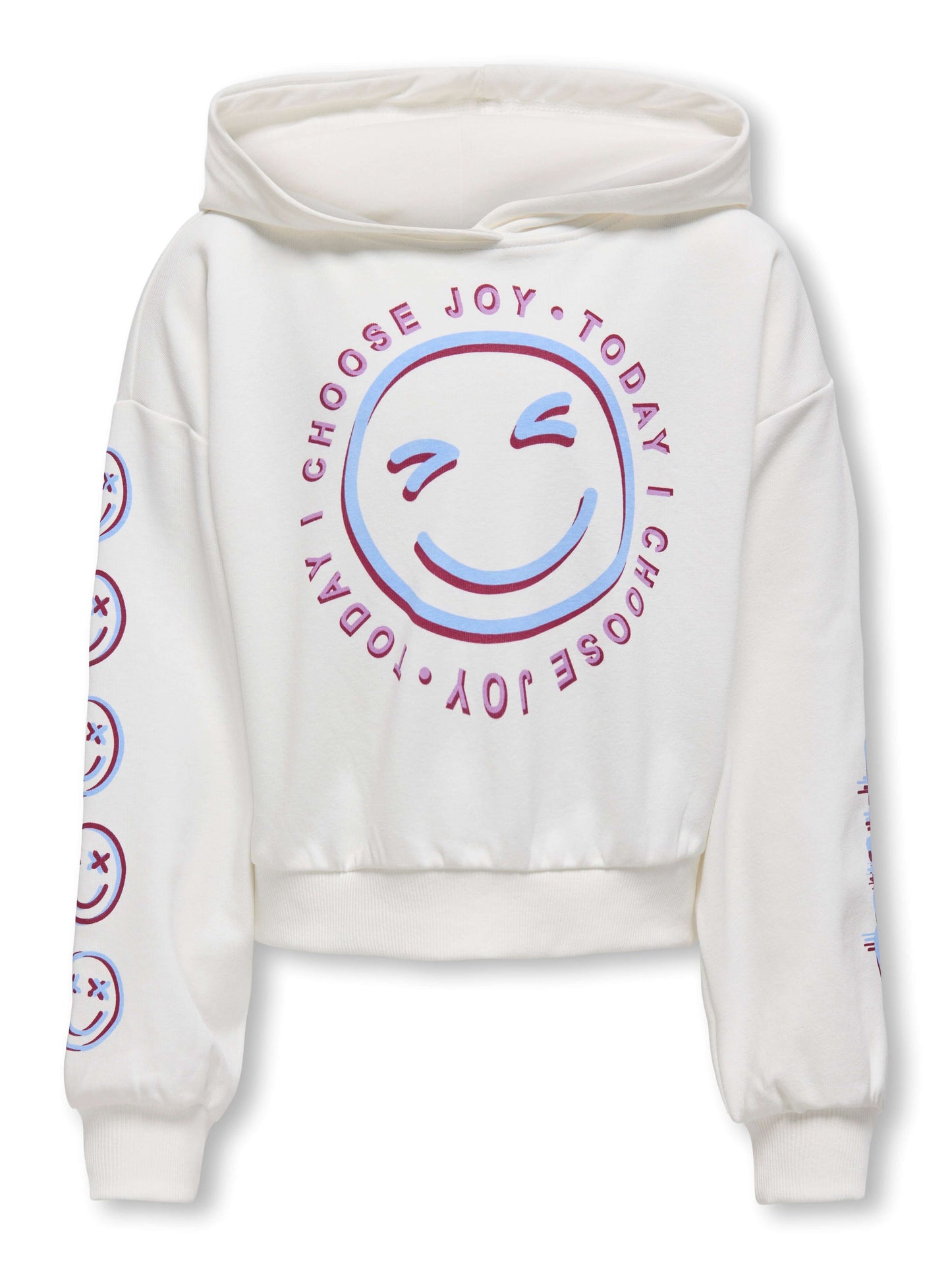 Kids Only Girls Hoodie SMILE, White