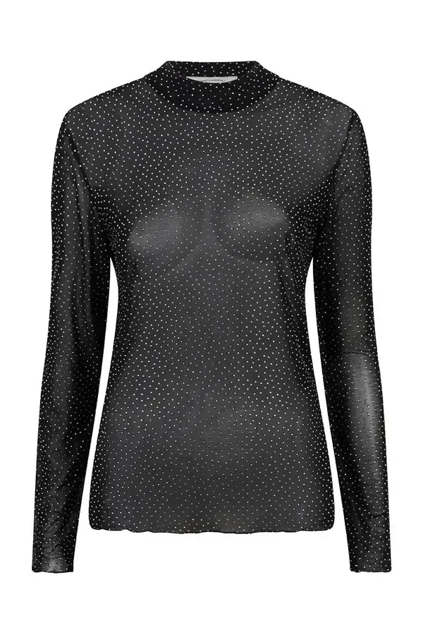 Ambika Mesh Top, Zwart