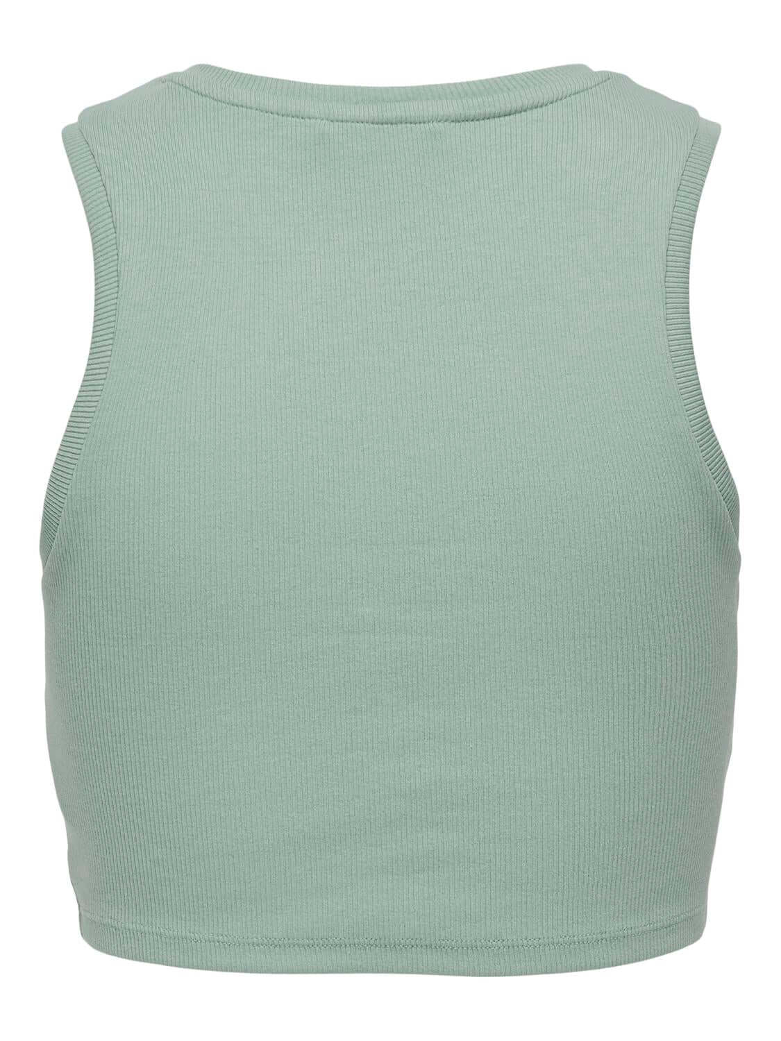 Only Dames Tops-Shirts VILMA Cropped Tank Top, Jadeite