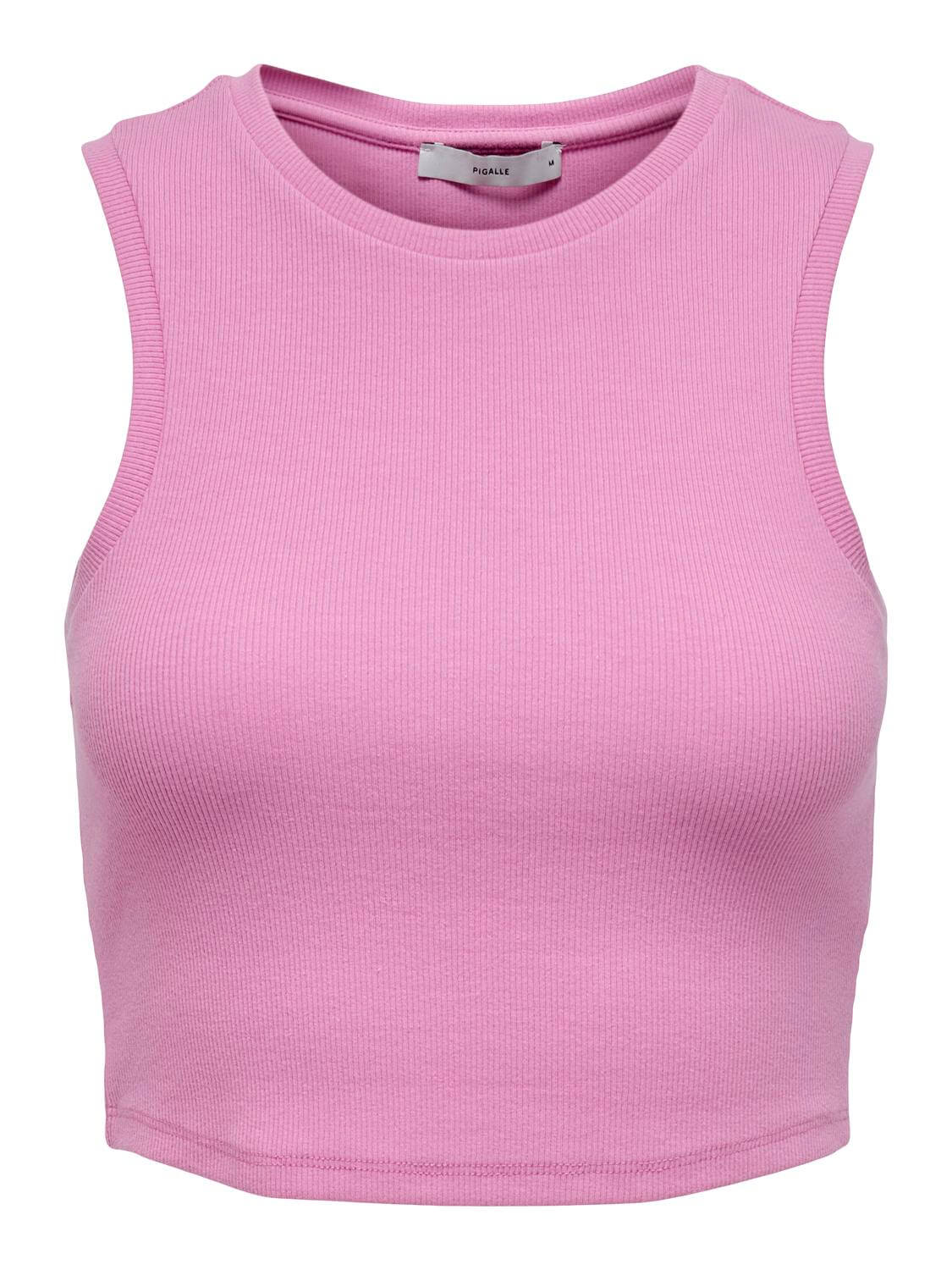 Only Dames Tops-Shirts VILMA Cropped Tank Top,Pink Lady