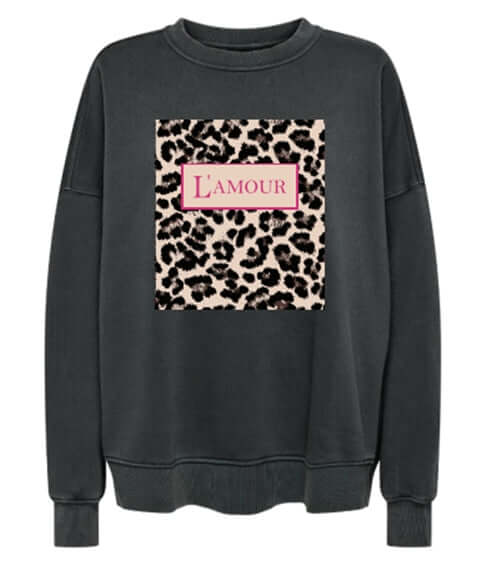 Only Dames Sweater FRESH, Black Washed Lamour Leo