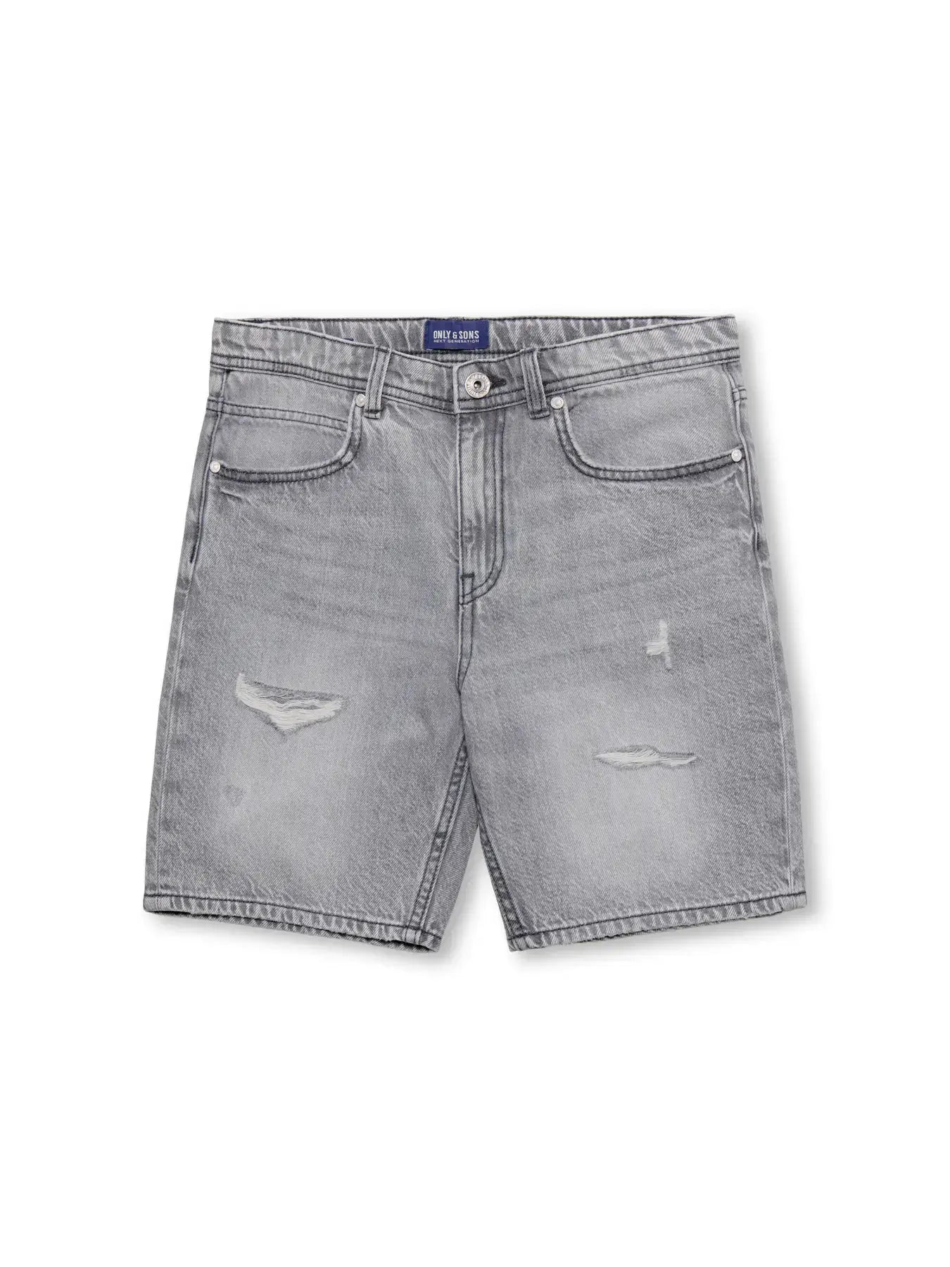 Only & Sons Boys Jeans Short, EDGE, light grey denim